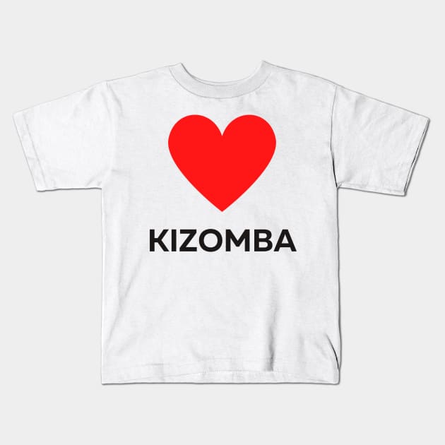 Kizomba Social Dance Design Kids T-Shirt by Liniskop